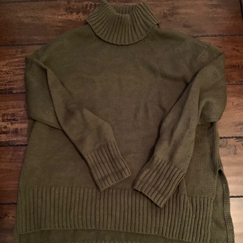 Green Turtleneck Sweater
